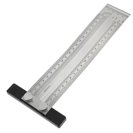 

1pc Stainless Steel Measuring T Square Ruler Metal Carpentry Measuring Ruler