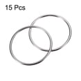 thumbnail image 3 of Metal O Anillos, 15uds 50mm(1,97") ID 3mm Grosor Multiuso Sin-Soldar O-Anillo Hebilla para Artesanía Cinturón Monedero Bolso Fabricación Herraje, Plateado Tono, 3 of 6