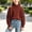 Brown, variant on Girls Chunky Knit Turtleneck Sweater, Cotton Oversized Warm Pullover, Solid Khaki Winter Top for Kids,Size 1-2T