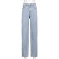 thumbnail image 5 of Gibobby Pantalones mezclilla mujer Pantalones de pierna estampados Pantalones anchos de pierna Pantalones Jeans Pantalones de mujer rectos(Azul,M), 5 of 5