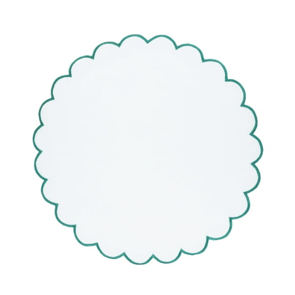 Linen Scalloped Placemats, Set of 4