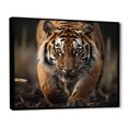 thumbnail image 2 of Designart "Stripes of Power The Majestic Tiger I" Animals Floater Framed Canvas Wall Art, 2 of 7