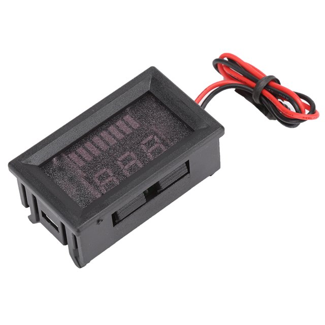 Voltímetro De Batería, Pantalla De Vehículo Eléctrico De Alta Precisión Antienvejecimiento De 12 V-60 V Aplicabilidad Perfecta Para Plomo ácido Para Batería De Vehículo