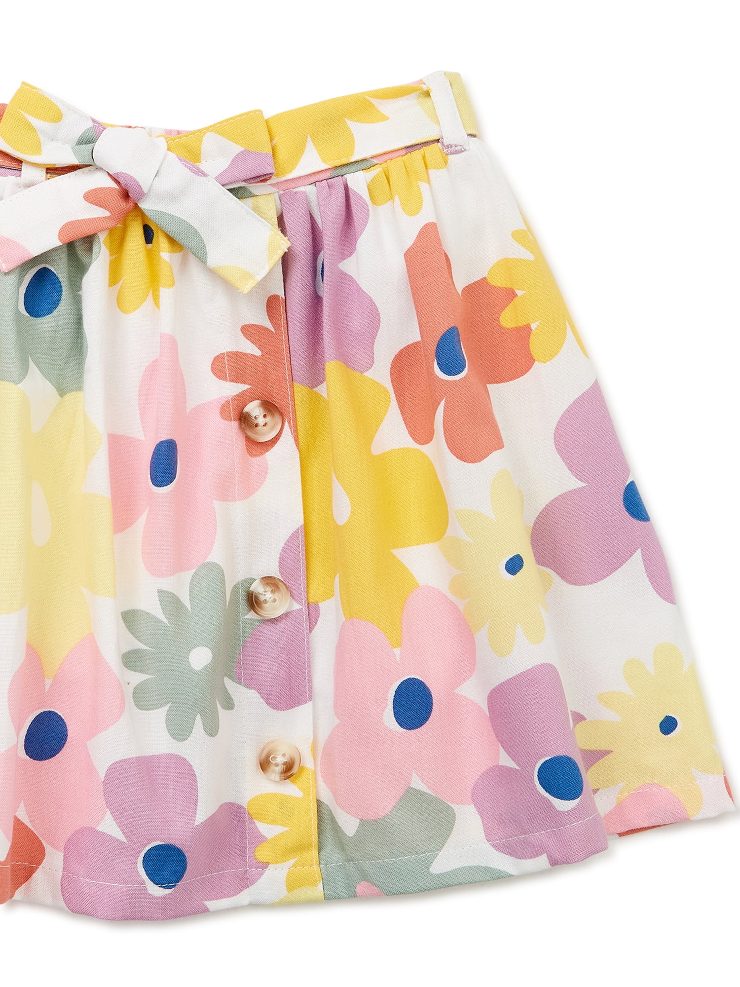 Wonder Nation Baby and Toddler Girls Skirt Set, 2-Piece, Sizes 12M-5T