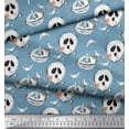 thumbnail image 2 of Soimoi Rayon Fabric Spider Web,Bat & Ghost Halloween Decor Fabric Printed Yard 42 Inch Wide, 2 of 3