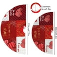 thumbnail image 4 of FMSHPON Valentines Day Valentine's Red Hearts Plaid Love Xmas Christmas Tree Skirt Stand Mat for Holiday Party Decoration Indoor Outdoor 48 inches, 4 of 6