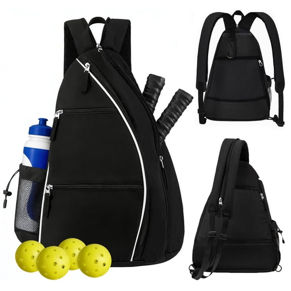 cyrico Pickleball Bag for Men and Women, Pickleball Backpack with Adjustable Sling Strap, Fence Hook, Large Capacity, Safety Pocket and Water Bottle Holder