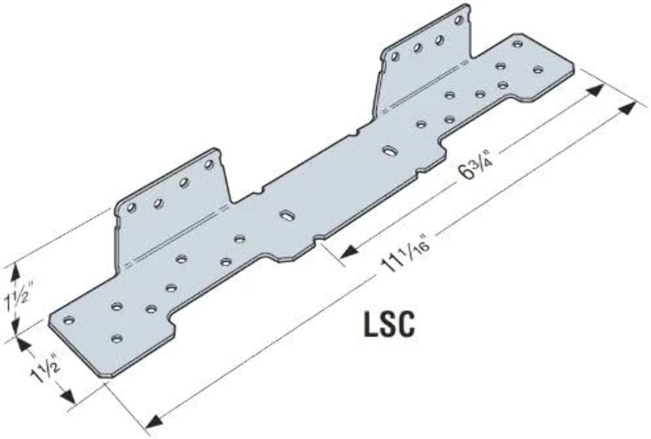 Simpson LSCZ ZMAX Gal 18-ga Adj Stringer Connector 25-per box
