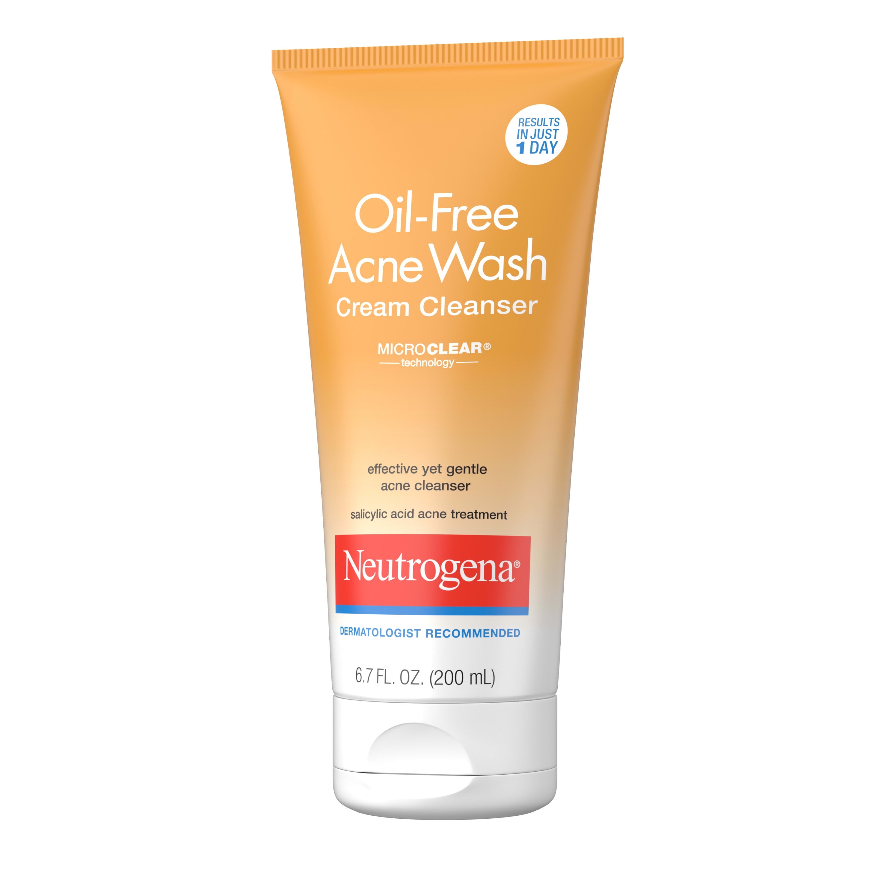Neutrogena Oil-Free Acne Face Cream, Face Cleanser, 6.7 fl. - Walmart.com