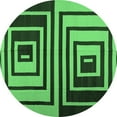 thumbnail image 1 of Ahgly Company Indoor Round Abstract Emerald Green Contemporary Area Rugs, 5' Round, 1 of 4