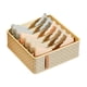 thumbnail image 1 of Organizador de cajones beige para ropa interior y calcetines | Caja de almacenamiento plegable con compartimentos divididos | Organizador de armario de tela no tejida para prendas pequeñas, 1 of 2