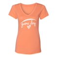 thumbnail image 3 of Go All Out Game Day Football V Neck T-Shirt Women, 3 of 5