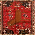 thumbnail image 1 of Ahgly Company Indoor Square Traditional Sienna Brown Animal Area Rugs, 5' Square, 1 of 6