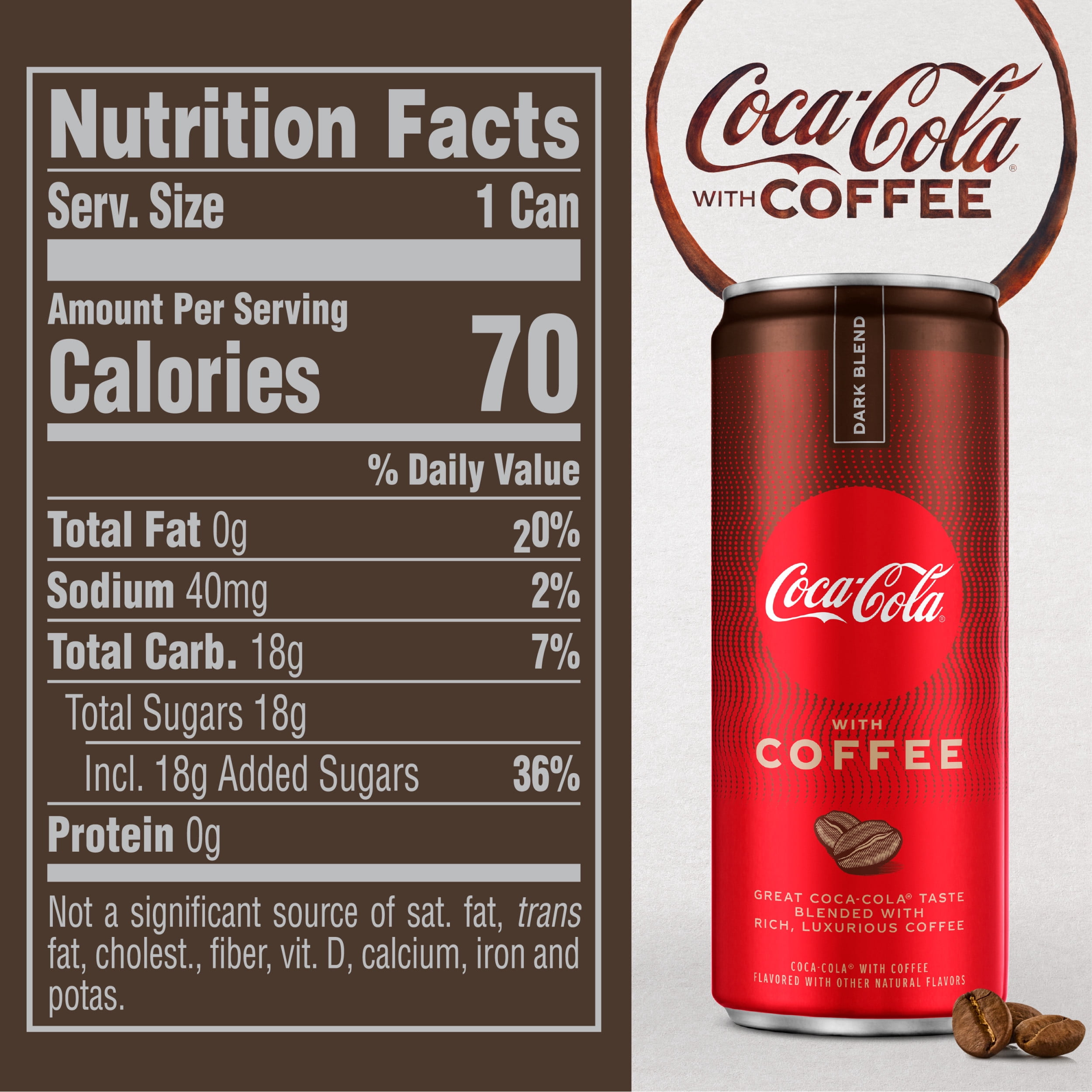 Coca-Cola with Coffee Dark Blend Cans, 12 fl oz, 12 Pack