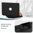 thumbnail image 3 of Case for MacBook Pro 16 inch 2025 2024 2023 2022 2021 M4 M3 M2 M1 A3186 A3403 A2991 A2780 A2485, PU Leather Hard Shell Cover with Foldable Kickstand & Keyboard Cover & Logo Cutout, 3 of 7