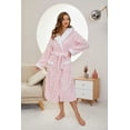 thumbnail image 2 of U2SKIIN Womens Fleece Hooded Robes, Long Plush Soft Thicker Fluffy Bathrobes,(Light Pink,2XL-3XL), 2 of 5