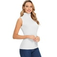 thumbnail image 4 of MANIFIQUE 2 Packs Women's Lightweight Fitted Sleeveless Turtleneck Tops, 4 of 7