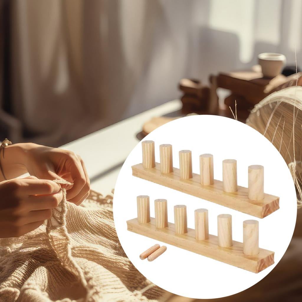 Wxqbjtam 2-Piece Wooden Weaving Loom, Modular, Expandable, Handcrafted, Durable, Suitable 2Pcs