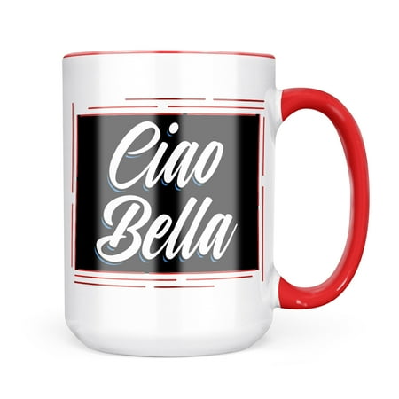 

Neonblond Classic design Ciao Bella Mug gift for Coffee Tea lovers
