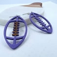 thumbnail image 3 of Mall of Style - Football Earrings for Women - Football Jewelry - Football Fan Jewelry (Iris Violet), 3 of 8