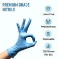 thumbnail image 4 of Powder Free Disposable Nitrile Gloves Medium - 100 Pack, Blue, 4 of 6