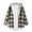 Black, variant on jsaierl Women's Plaid Fleece Lined Hooded Jacket Button Up Oversized Fuzzy Coat Checkered Flannel Hoodie Jacket