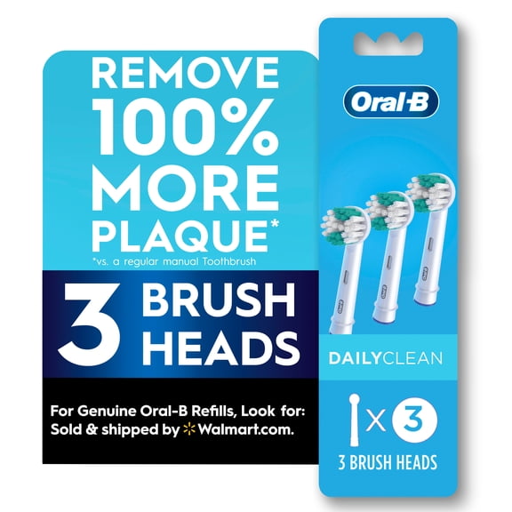 Oral-B Toothbrush Heads, Daily Clean Replacement Toothbrush Heads, 3 Count