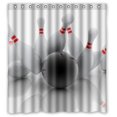 thumbnail image 1 of ABPHQTO bolos arte bolas deportes Cortina de ducha Cortina de ducha impermeable 160x180 cm, 1 of 2