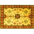 thumbnail image 1 of Ahgly Company Indoor Rectangle Geometric Yellow Traditional Area Rugs, 2' x 5', 1 of 4