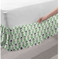 thumbnail image 2 of Succulent Bed Skirt, Cactus Plants and Chameleon Lizards Wildlife Reptiles Exotic Creatures, Elastic Bedskirt Dust Ruffle Wrap Around for Bedding Decor, 4 Sizes, Fern Green and Ivory, by Ambesonne, 2 of 2