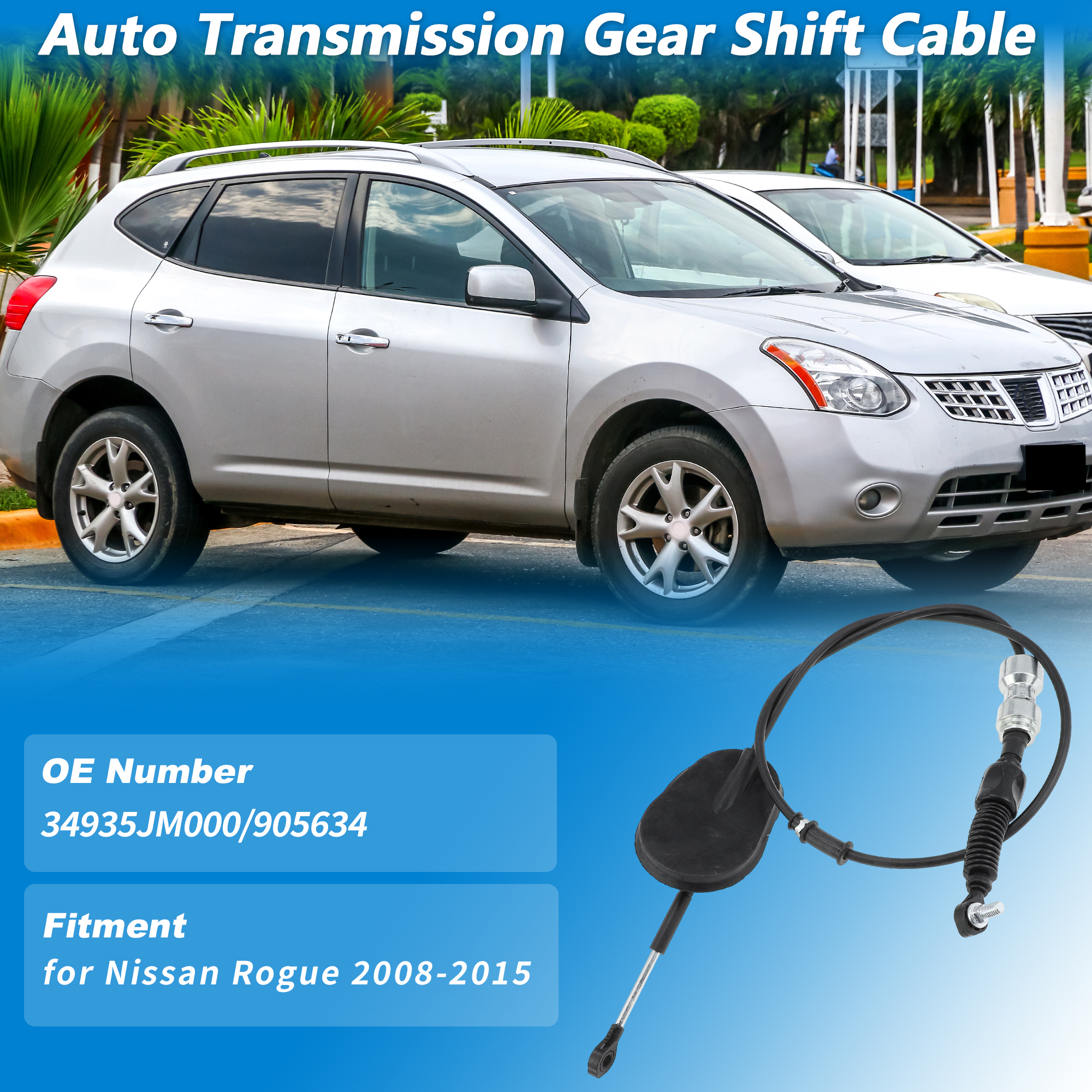 Unique Bargains Automatic Transmission Gear Shift Cable for Nissan Rogue 2008-2015