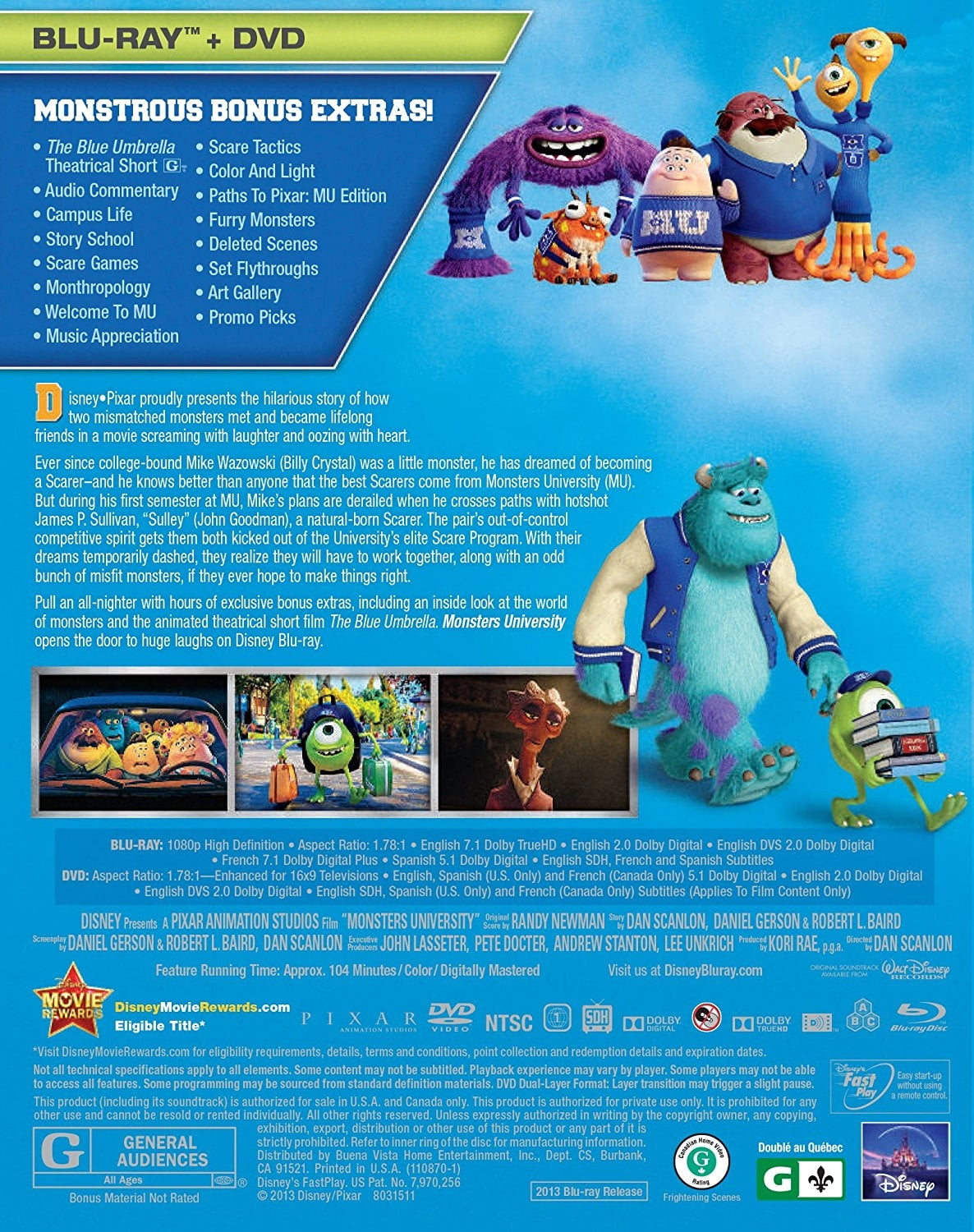 Monsters Inc - Disney100 Edition Walmart Exclusive (Blu-ray + DVD