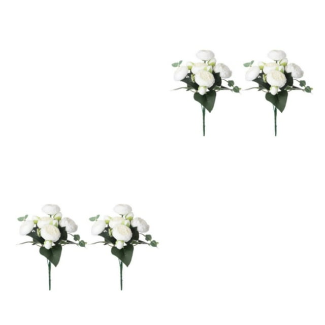 ZheElen Long-lasting Durability Easy To Clean Artificial Flower Arrangement For Wedding Decoration Realistic Appearance white 2Set