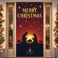 thumbnail image 6 of Decorative Design Merry Christmas Nativity Scene Banner Holiday Theme Starry Night Background for Holiday Celebration Indoor Decoration Photo Shoot, 6 of 9