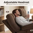 thumbnail image 5 of MCombo Power Recliner Loveseat Sofa with Adjustable Headrest, Heat and Vibration, 64.6" Fabric Electric Reclining Loveseat with USB Charge Ports for Living Room 6855, 5 of 10