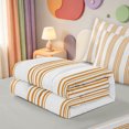 thumbnail image 5 of Erosebridal Line Geometric Print Zipper Full Size Comforter Sets with Fitted Sheet and 2 Pillowcases,Contemporary Stripes Zipper Bedding Set,Light Gray Reversible,4pcs, 5 of 7