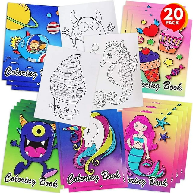 Libros para colorear ArtCreativity, varios tamaños, paquete de 20 unidades