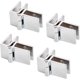 thumbnail image 1 of 4 piezas 90 bisagras clip de puerta de vidrio, bisagra de puerta de vidrio de acero inoxidable, bisagra de vidrio plegable, bisagra de abrazadera de puerta, bisagra de puerta de vidrio de gabinete de cocina Sincero Electrónica, 1 of 5