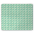 thumbnail image 1 of Mint Mouse Pad, Symmetrical Half Cut Squares with Triangles Retro Style Checkered Pattern, Rectangle Non-Slip Rubber Mousepad, Mint and Almond Green, by Ambesonne, 1 of 2