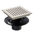 thumbnail image 1 of Webang Desagüe Cuadrado Para Piso De Ducha De 6 Pulgadas Con Brida, Rejilla Con Patrón Cuadrado, Extraíble, Apto Para Uso Alimentario, Acero Inoxidable Sus 304, Marca De Agua Y Níquel Cepillado Certif, 1 of 6