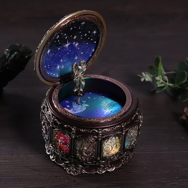 Wooden Music Box Classic Music Box Music Box Rotating Goddess Music Box For Gift Birthday Office Bedroom