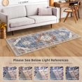 thumbnail image 2 of Boho Vintage Round Rug ft- Faux Wool Dreely Washable Area Rug Small Distressed Throw Rugs Floor Carpet for Door Mat Entryway Bedrooms Laundry (Round - ; Diameter Border ), 2 of 6