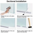 thumbnail image 4 of Shower Door Bottom Seal 3 Section Sectional Shower Installation Kit Frameless Glass Shower Door Seal, 4 of 5