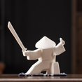 thumbnail image 3 of Samurai Knight Cerámica Decoración Escritorio Artesanía Coleccionable Relajación Guerrero Quemador Soporte Escultura para Blanco A Macarena Soporte para quemador de incienso, 3 of 8