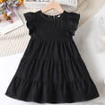 thumbnail image 5 of WOLLED Girls Toddler Ruffle Sleeveless Dress Kids Summer Cotton Princess Dress Elegant Loose Skirt for 2-9 Y, 5 of 9