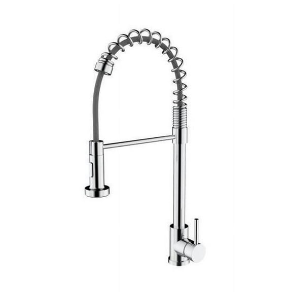 Lexora Home Lanuvio Brass Kitchen Faucet with Pull Out Sprayer in Chrome