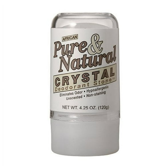 Piedra desodorante de cristal puro y natural Bargz - Hipoalergénica - Sin perfume - No mancha - 4.25 oz