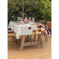 thumbnail image 2 of Outdoor Tablecloth with Umbrella Hole and Zipper, Maple Leaves Fall Rectangle Table Cloth 54x80 Inch Waterproof Tablecloth, Thanksgiving Branches Rustic Picnic Table Cover for Patio Camping, 2 of 7