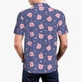 thumbnail image 4 of Balery Cute Pig Printed Men’s Short Sleeve Polo Shirt, Midweight Men's Shirt,Golf Polo shirts -Small, 4 of 9