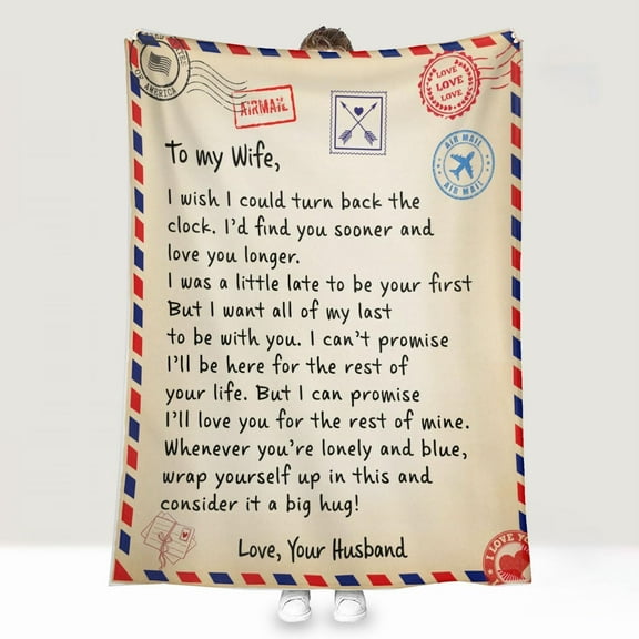 Personalized to My Mom Blanket from Daughter Son Love Letter Mail to Mom Birthday Mothers Day Christmas Customized Fleece Sherpa Blanket, Custom Name Throw Blanket Gifts for Women, Her, Mother